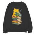 Kawaii Cats Lover Coffee Books Teacher Librarian Cat Women Crewneck Sweatshirt, novelty gifts, funny gifts Kawaii Cats Lover Coffee Books Teacher Librarian Cat Women Crewneck Sweatshirt, novelty gifts, funny gifts