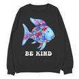 Be Kind Rainbow Fish Teacher Life Teaching Back To School Women Crewneck Sweatshirt, novelty gifts, funny gifts Be Kind Rainbow Fish Teacher Life Teaching Back To School Women Crewneck Sweatshirt, novelty gifts, funny gifts