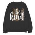 Be Kind Women Inspirational Teacher Animal Print Women Crewneck Sweatshirt, novelty gifts, funny gifts