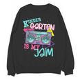 Kindergarten Is My Jam Cute Teacher Shirt 80's 90's Styl Women Crewneck Sweatshirt, novelty gifts, funny gifts