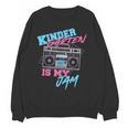 Kindergarten Is My Jam Vintage 80s Boombox Teacher Student Women Crewneck Sweatshirt, novelty gifts, funny gifts Kindergarten Is My Jam Vintage 80s Boombox Teacher Student Women Crewneck Sweatshirt, novelty gifts, funny gifts