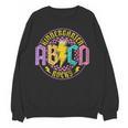 Kindergarten Rocks ABCD Back To School Rock Teacher Women Crewneck Sweatshirt, novelty gifts, funny gifts