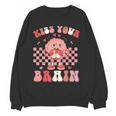 Kiss Your Brain Valentines Test Day Teacher Squad Kids Women Crewneck Sweatshirt, novelty gifts, funny gifts Kiss Your Brain Valentines Test Day Teacher Squad Kids Women Crewneck Sweatshirt, novelty gifts, funny gifts