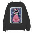 La Maestra Halloween Mexican Bingo Card Teacher Lottery Card Women Crewneck Sweatshirt, novelty gifts, funny gifts