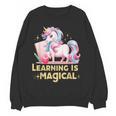 LEARNING IS MAGICAL TEACHER UNICORN BACK TO SCHOOL UNICORN Women Crewneck Sweatshirt, novelty gifts, funny gifts LEARNING IS MAGICAL TEACHER UNICORN BACK TO SCHOOL UNICORN Women Crewneck Sweatshirt, novelty gifts, funny gifts