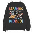 Learning Is Out Of This World Space Back To School Teacher Women Crewneck Sweatshirt, novelty gifts, funny gifts Learning Is Out Of This World Space Back To School Teacher Women Crewneck Sweatshirt, novelty gifts, funny gifts