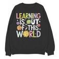 Learning Is Out Of This World Space Teacher Cute Groovy Women Crewneck Sweatshirt, novelty gifts, funny gifts Learning Is Out Of This World Space Teacher Cute Groovy Women Crewneck Sweatshirt, novelty gifts, funny gifts