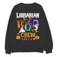 Librarian Boo Crew Teacher Student Halloween Costume Women Crewneck Sweatshirt, novelty gifts, funny gifts