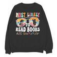 Most Likely To Read Books All Summer Teacher Student Women Crewneck Sweatshirt, novelty gifts, funny gifts Most Likely To Read Books All Summer Teacher Student Women Crewneck Sweatshirt, novelty gifts, funny gifts