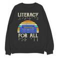 Literacy For All Visually Impaired Braille Teacher The Blind Women Crewneck Sweatshirt, novelty gifts, funny gifts Literacy For All Visually Impaired Braille Teacher The Blind Women Crewneck Sweatshirt, novelty gifts, funny gifts