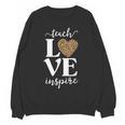 Love Leopard Print Teacher Cheetah School Inspire Teach Women Crewneck Sweatshirt, novelty gifts, funny gifts Love Leopard Print Teacher Cheetah School Inspire Teach Women Crewneck Sweatshirt, novelty gifts, funny gifts