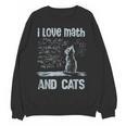 I Love Math And Cats Cat Lover Science Teacher Student Women Crewneck Sweatshirt, novelty gifts, funny gifts I Love Math And Cats Cat Lover Science Teacher Student Women Crewneck Sweatshirt, novelty gifts, funny gifts