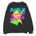 Math Is Radical Retro 80s Vintage Algebra Teacher Women Crewneck Sweatshirt, novelty gifts, funny gifts