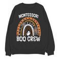 Montessori Teacher Halloween Boo Rainbow Leopard Halloween Women Crewneck Sweatshirt, novelty gifts, funny gifts Montessori Teacher Halloween Boo Rainbow Leopard Halloween Women Crewneck Sweatshirt, novelty gifts, funny gifts