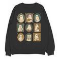 Music Teacher Orchestra Spooky Halloween Ghost Band Women Crewneck Sweatshirt, novelty gifts, funny gifts