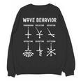 Nerdy Vintage Wave Behavior Physics Science Teacher Geek Men Women Girls Kids Women Crewneck Sweatshirt, novelty gifts, funny gifts