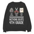 Nothing Beats 4th Grade Back To School Kids Teachers Women Crewneck Sweatshirt, novelty gifts, funny gifts