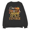 One Thankful Sped Teacher Cute Thanksgiving Women Women Crewneck Sweatshirt, novelty gifts, funny gifts One Thankful Sped Teacher Cute Thanksgiving Women Women Crewneck Sweatshirt, novelty gifts, funny gifts