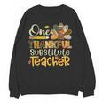 One Thankful Substitute Teacher Turkey Leopard Thanksgiving For Men Women Women Crewneck Sweatshirt, novelty gifts, funny gifts One Thankful Substitute Teacher Turkey Leopard Thanksgiving For Men Women Women Crewneck Sweatshirt, novelty gifts, funny gifts
