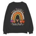 One Thankful Teacher Thanksgiving Turkey Rainbow Fall Women Crewneck Sweatshirt, novelty gifts, funny gifts One Thankful Teacher Thanksgiving Turkey Rainbow Fall Women Crewneck Sweatshirt, novelty gifts, funny gifts