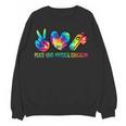 Peace Love Physical Education Tie Dye Sports PE Teacher Women Crewneck Sweatshirt, novelty gifts, funny gifts