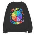 Play Is Learning Teacher Kindergarten For Men Women Kids Women Crewneck Sweatshirt, novelty gifts, funny gifts Play Is Learning Teacher Kindergarten For Men Women Kids Women Crewneck Sweatshirt, novelty gifts, funny gifts