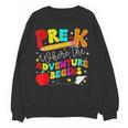 Pre-k Where The Adventure Begins First Day Of Prek Teacher Women Crewneck Sweatshirt, novelty gifts, funny gifts Pre-k Where The Adventure Begins First Day Of Prek Teacher Women Crewneck Sweatshirt, novelty gifts, funny gifts