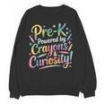 Pre-K Crayons & Curiosity Preschool Teachers Life Tie Dye Women Crewneck Sweatshirt, novelty gifts, funny gifts