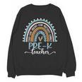 Pre-K Teacher Leopard Boho Rainbow Back To School Women Crewneck Sweatshirt, novelty gifts, funny gifts Pre-K Teacher Leopard Boho Rainbow Back To School Women Crewneck Sweatshirt, novelty gifts, funny gifts