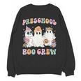 Preschool Boo Crew Groovy Halloween Floral Ghost Teacher Men Women Kids Women Crewneck Sweatshirt, novelty gifts, funny gifts Preschool Boo Crew Groovy Halloween Floral Ghost Teacher Men Women Kids Women Crewneck Sweatshirt, novelty gifts, funny gifts