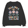Preschool Teacher Appreciation Team Pre-K Grow With The Flow Women Crewneck Sweatshirt, novelty gifts, funny gifts Preschool Teacher Appreciation Team Pre-K Grow With The Flow Women Crewneck Sweatshirt, novelty gifts, funny gifts