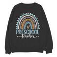 Preschool Teacher Leopard Boho Rainbow Back To School Women Crewneck Sweatshirt, novelty gifts, funny gifts Preschool Teacher Leopard Boho Rainbow Back To School Women Crewneck Sweatshirt, novelty gifts, funny gifts