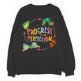 Progress Over Perfection Caterpillar Teacher Back To School Women Crewneck Sweatshirt, novelty gifts, funny gifts Progress Over Perfection Caterpillar Teacher Back To School Women Crewneck Sweatshirt, novelty gifts, funny gifts