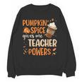 Pumpkin Spice Gives Me Teacher Powers Fall Thanksgiving Men Women Women Crewneck Sweatshirt, novelty gifts, funny gifts Pumpkin Spice Gives Me Teacher Powers Fall Thanksgiving Men Women Women Crewneck Sweatshirt, novelty gifts, funny gifts