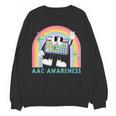 Rainbow AAC Awareness Month SPED Teacher SLP Communication Women Crewneck Sweatshirt, novelty gifts, funny gifts Rainbow AAC Awareness Month SPED Teacher SLP Communication Women Crewneck Sweatshirt, novelty gifts, funny gifts
