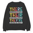 There Their They’Re Grammar Joke For English Teacher Student Women Crewneck Sweatshirt, novelty gifts, funny gifts