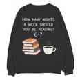 Reading 67 Six Seven Meme English Teacher Book Lover Women Crewneck Sweatshirt, novelty gifts, funny gifts