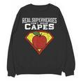 Real Superheroes Don't Wear Capes Teacher Shirt Teaching Te Women Crewneck Sweatshirt, novelty gifts, funny gifts Real Superheroes Don't Wear Capes Teacher Shirt Teaching Te Women Crewneck Sweatshirt, novelty gifts, funny gifts