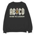 Retro Abcd Teacher Novelty Back To School Teacher Women Crewneck Sweatshirt, novelty gifts, funny gifts