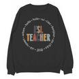 Retro ESL Teacher Teach Multilingual Learners Team Women Crewneck Sweatshirt, novelty gifts, funny gifts