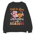 Retro Fall In Love With Learning Pumpkin Autumn Teacher Women Crewneck Sweatshirt, novelty gifts, funny gifts Retro Fall In Love With Learning Pumpkin Autumn Teacher Women Crewneck Sweatshirt, novelty gifts, funny gifts