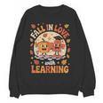 Retro Fall In Love With Learning Pumpkin Leaf Teacher Autumn Women Crewneck Sweatshirt, novelty gifts, funny gifts Retro Fall In Love With Learning Pumpkin Leaf Teacher Autumn Women Crewneck Sweatshirt, novelty gifts, funny gifts