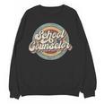 Retro School Counselor Back To School Teacher Squad Crew Women Crewneck Sweatshirt, novelty gifts, funny gifts