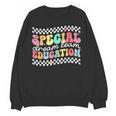 Retro Special Education Squad Groovy Dream Team SPED Teacher Women Crewneck Sweatshirt, novelty gifts, funny gifts