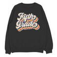 Retro Sunset Fifth Grade Teacher & Student Back To School Women Crewneck Sweatshirt, novelty gifts, funny gifts