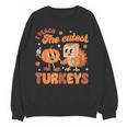 Retro I Teach The Cutest Turkey Thanksgiving Pumpkin Teacher Women Crewneck Sweatshirt, novelty gifts, funny gifts Retro I Teach The Cutest Turkey Thanksgiving Pumpkin Teacher Women Crewneck Sweatshirt, novelty gifts, funny gifts