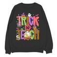 Retro Trick Or Teach Leopard Ghost Halloween Spooky Teacher Women Crewneck Sweatshirt, novelty gifts, funny gifts Retro Trick Or Teach Leopard Ghost Halloween Spooky Teacher Women Crewneck Sweatshirt, novelty gifts, funny gifts