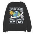 Rotation Of Earth Science Teacher Earth Day Men Women Women Crewneck Sweatshirt, novelty gifts, funny gifts Rotation Of Earth Science Teacher Earth Day Men Women Women Crewneck Sweatshirt, novelty gifts, funny gifts