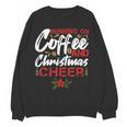Running On Coffee And Christmas Cheer Lover Teacher For Men Women Kids Women Crewneck Sweatshirt, novelty gifts, funny gifts