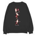 Santa Yoga Poses For Yogi Teacher Christmas Yoga Poses Women Crewneck Sweatshirt, novelty gifts, funny gifts